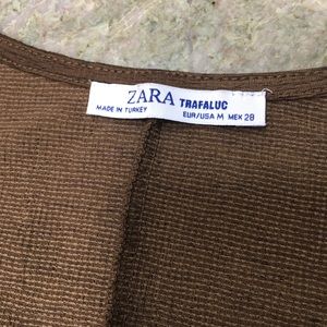 Zara Toffee colored belted dress